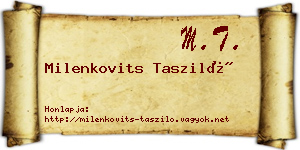 Milenkovits Tasziló névjegykártya
